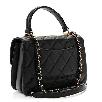 Chanel Lambskin Quilted Small Trendy CC Dual Handle Flap Bag Black 3 of 10