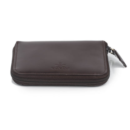 Prada Spazzolato Compact Zip Wallet Dark Brown 3 of 10
