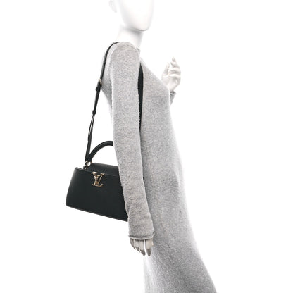 Louis Vuitton Taurillon LV Crush Capucines East West MM Black 2 of 10