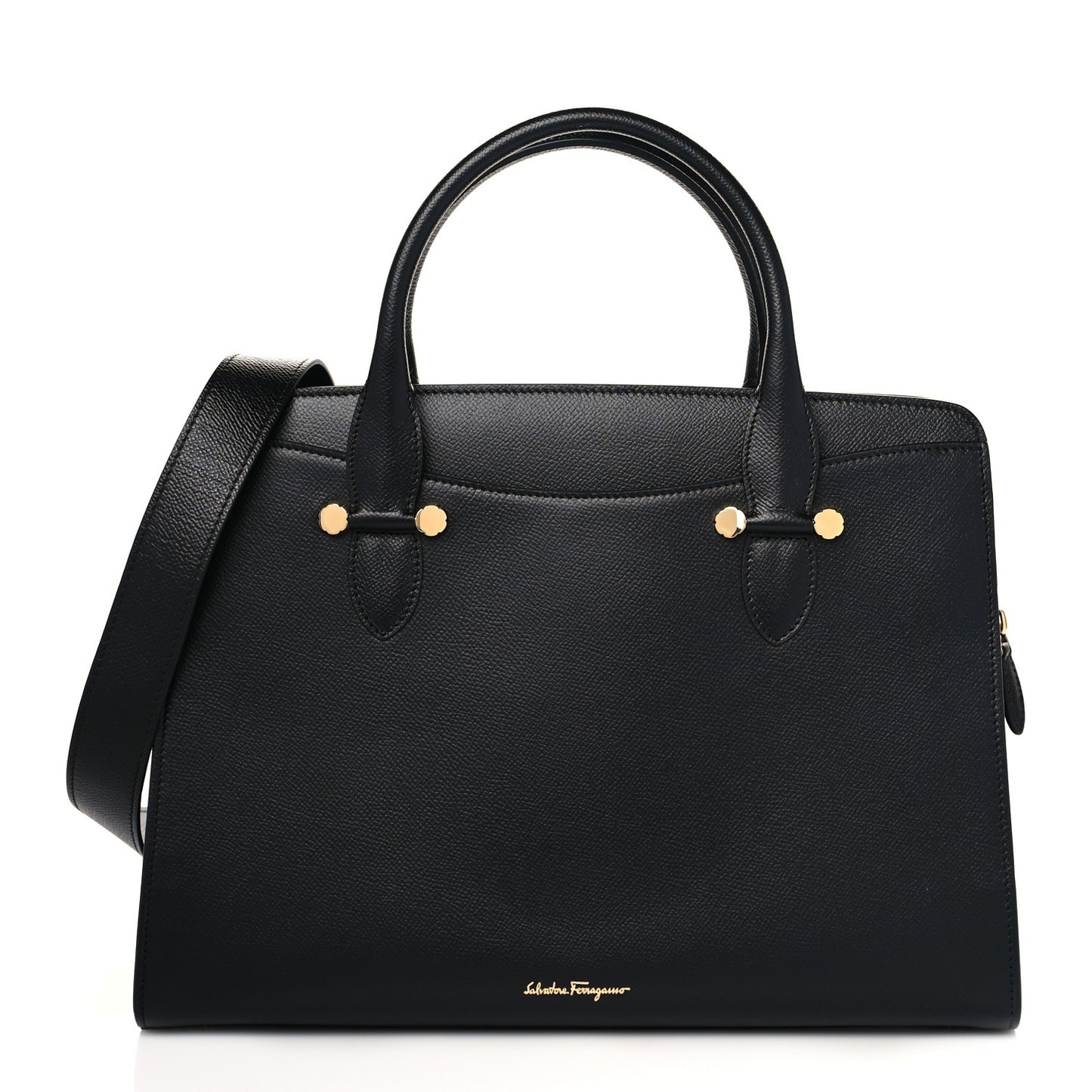 Hammered Calfskin Today Satchel Black