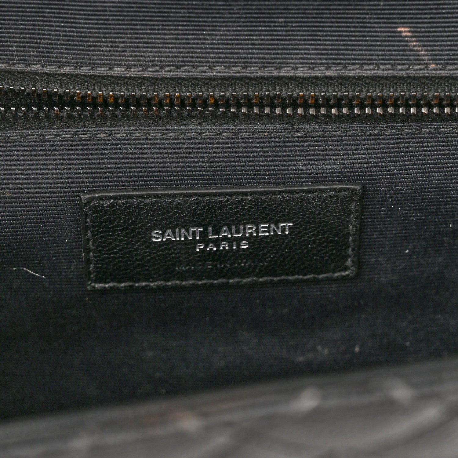 Saint Laurent Grain De Poudre Textured Mixed Matelasse Large Triquilt Monogram Monochrome Satchel Black 7 of 21