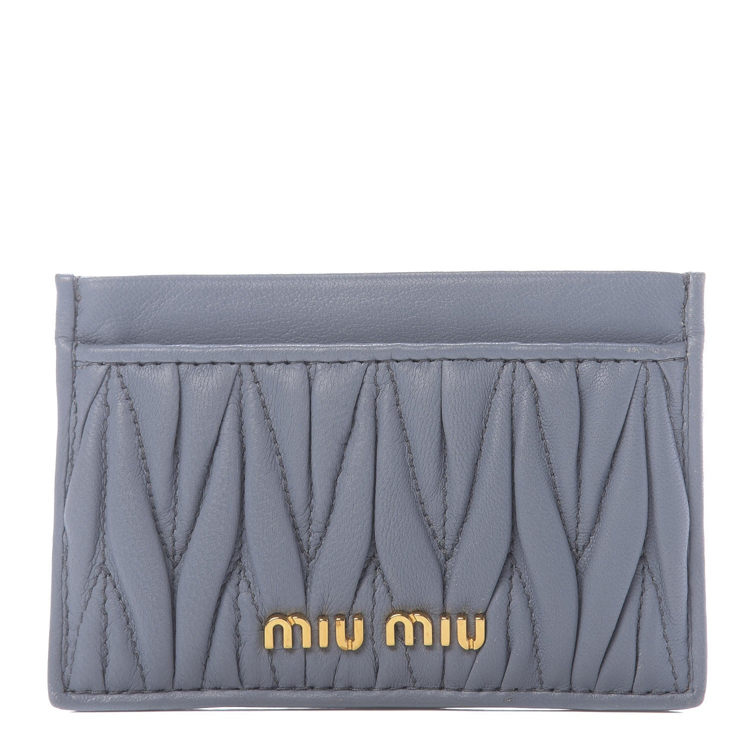 Miu Miu Nappa Matelasse Card Holder Pervinca 1 of 14