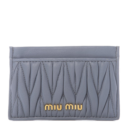 Miu Miu Nappa Matelasse Card Holder Pervinca 1 of 14