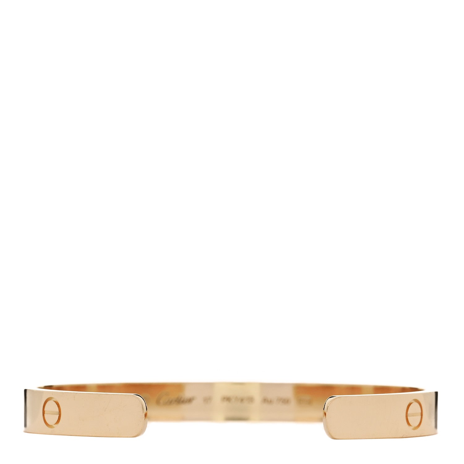 Cartier 18K Yellow Gold LOVE Cuff Bracelet 17 2 of 4