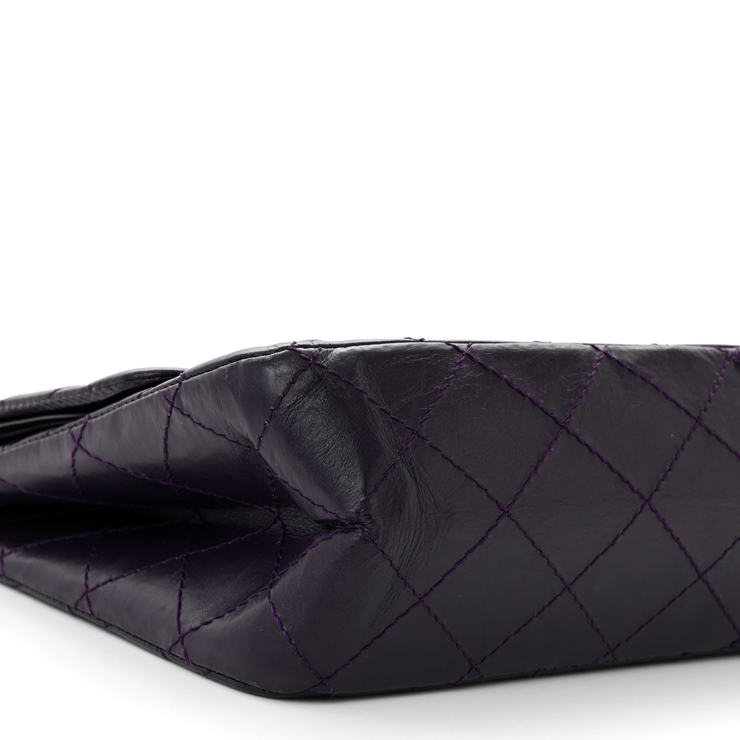 Chanel Aged Calfskin Quilted 2.55 Reissue 227 Flap Dark Purple 9 of 12