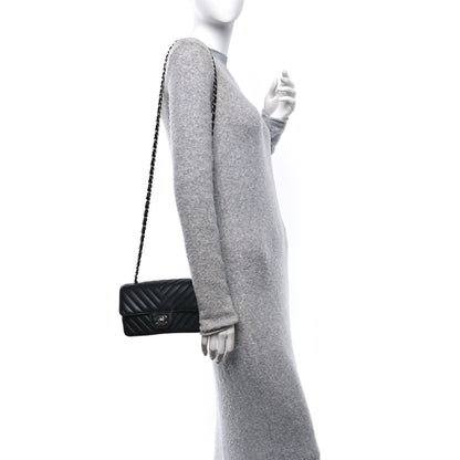 Chanel Lambskin Chevron Quilted Mini Rectangular Flap Black 2 of 15