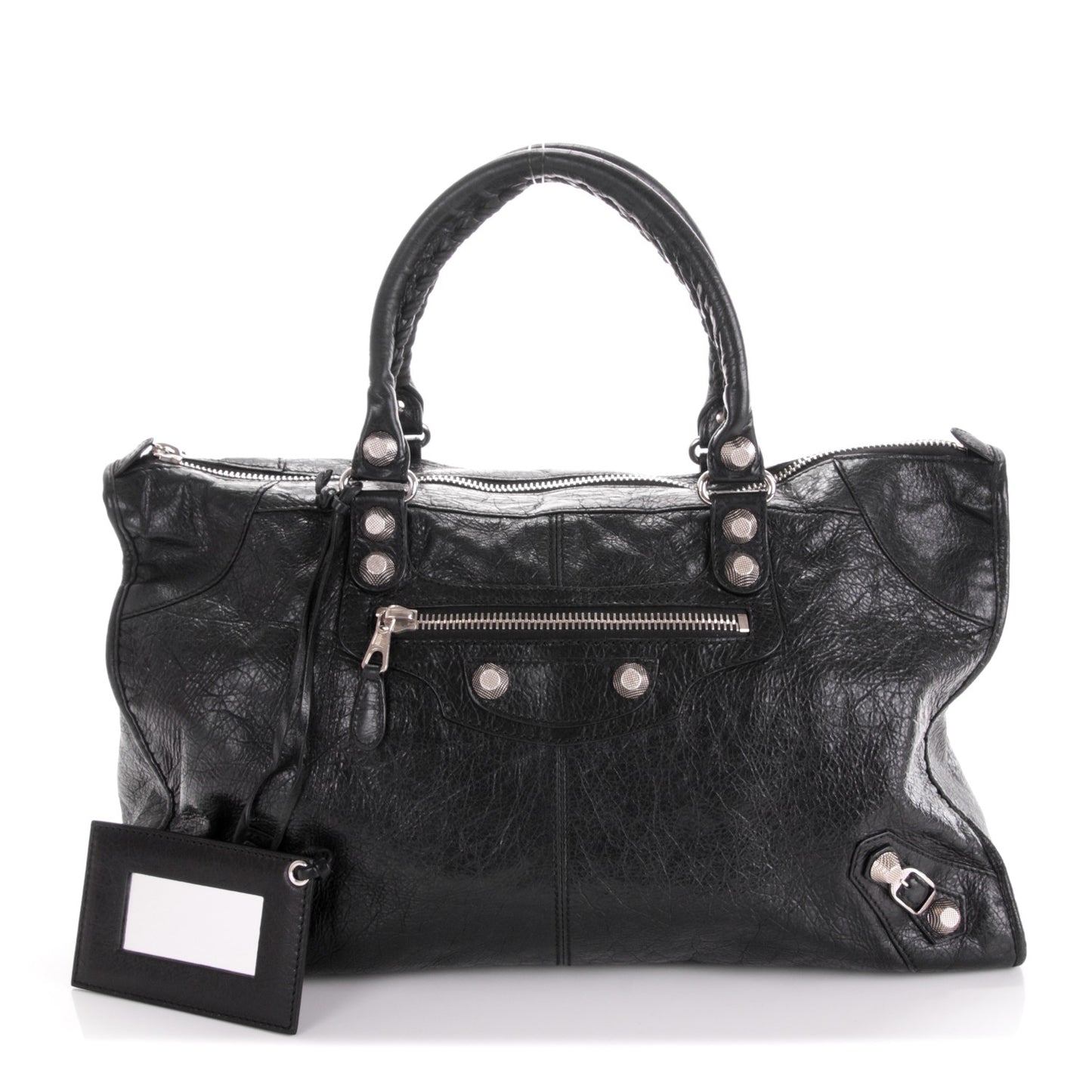 Agneau Giant 12 Silver Hardware Work Black