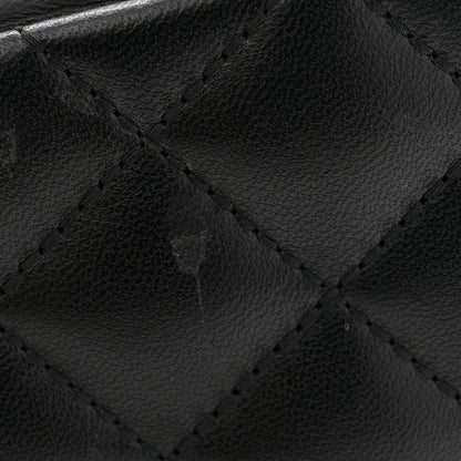 Chanel Lambskin Quilted CC Mules Wedge Sandals 40 Black 14 of 15