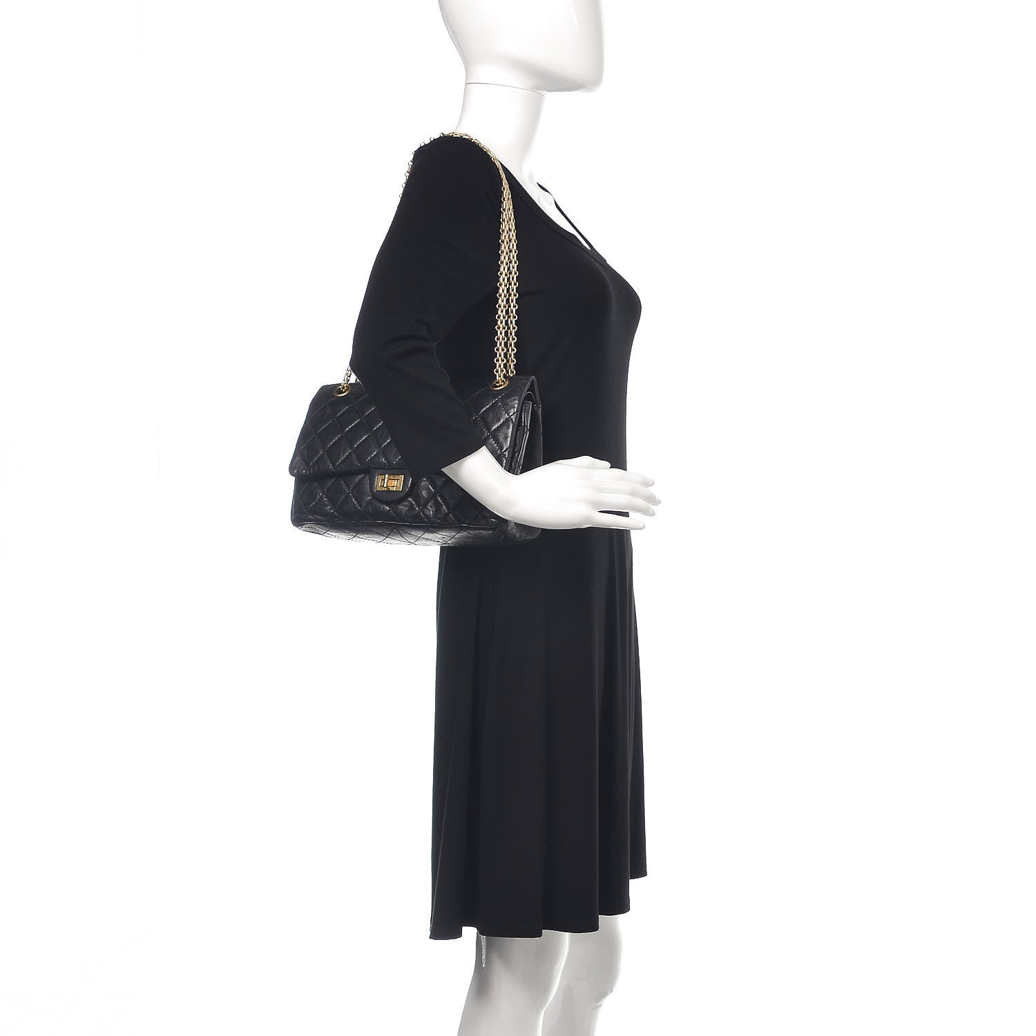 Chanel Aged Calfskin Quilted 2.55 Reissue 226 Flap Black 2 of 16