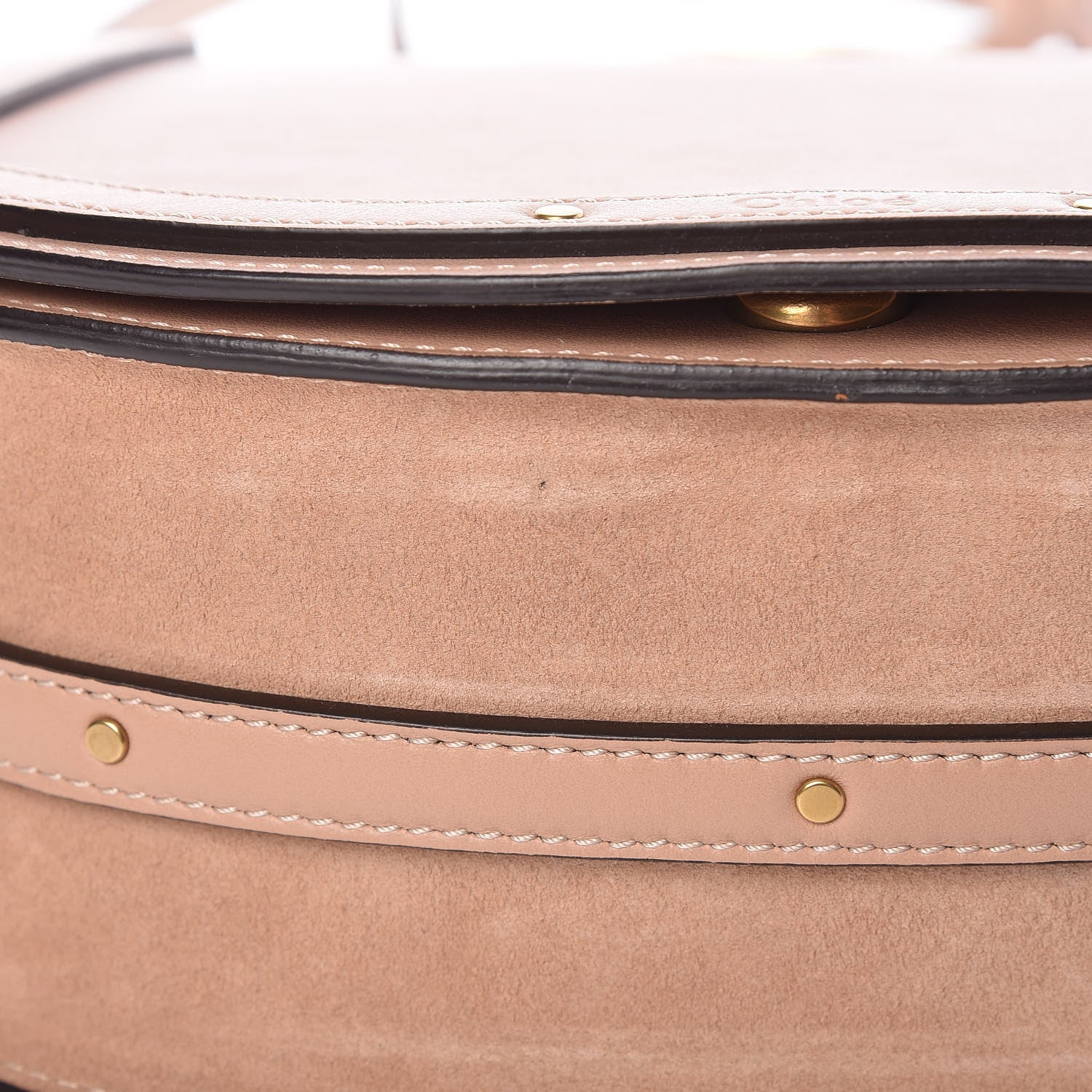 Chloe Calfskin Suede Medium Nile Bracelet Bag Biscotti Beige 9 of 11