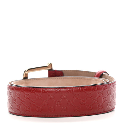 Gucci Soft Microguccissima Margaux Calfskin Belt 85 34 Rosso 2 of 6