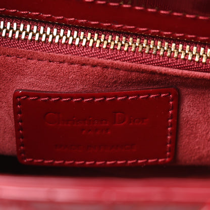 Christian Dior Patent Cannage Small Lady Dior Cherry Red 5 of 9