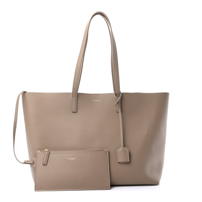 Saint Laurent Calfskin Large Shopping Tote Dark Beige 1 of 11