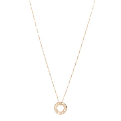 Tiffany 18K Rose Gold Diamond Atlas Pierced Pendant Necklace 1 of 4