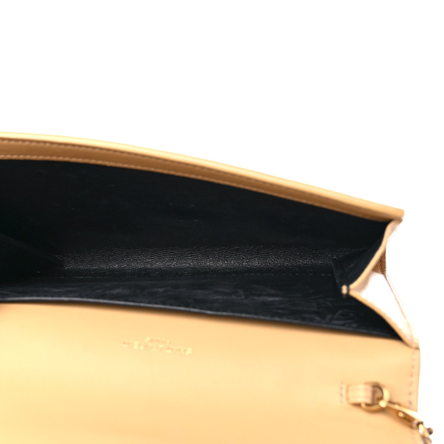 Saint Laurent Micro Raffia Monogram Uptown Chain Wallet Natural Hay Blush 5 of 11