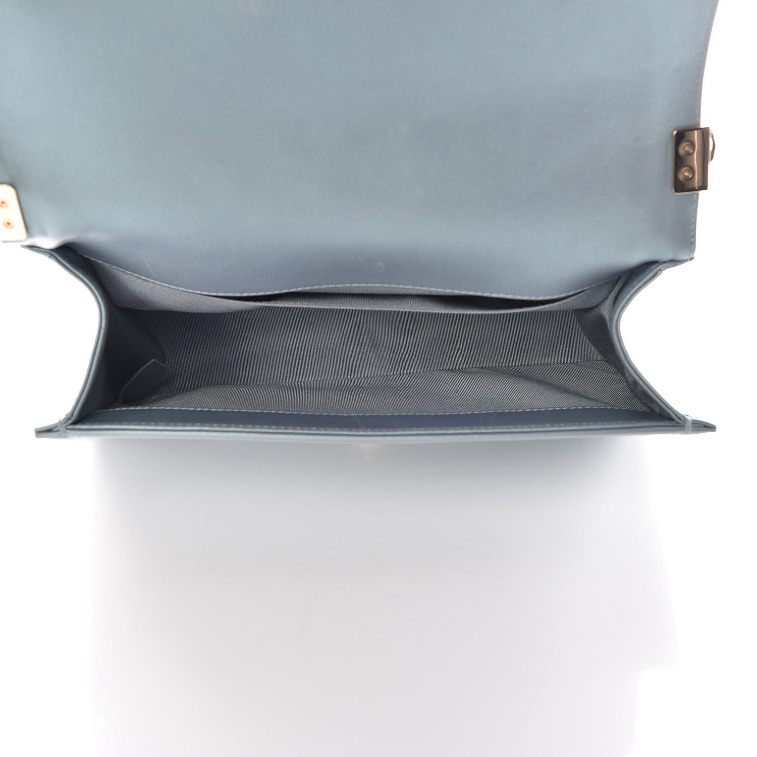 Chanel Iridescent Patent Calfskin Quilted Medium Boy Flap Light Blue 5 of 14