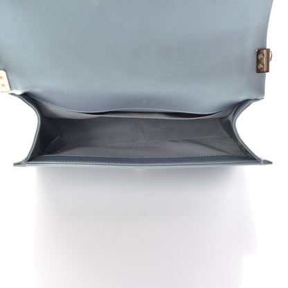 Chanel Iridescent Patent Calfskin Quilted Medium Boy Flap Light Blue 5 of 14