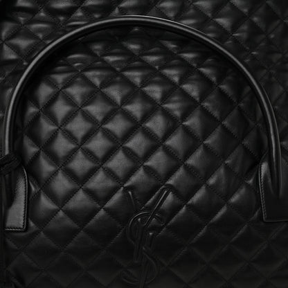 Saint Laurent Calfskin Quilted ES Giant Travel Bag Black 7 of 9