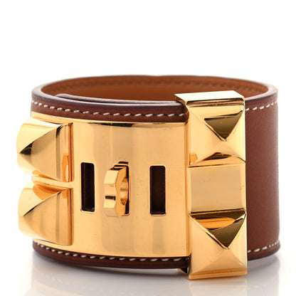 Hermes Barenia Collier de Chien CDC Bracelet S Fauve 2 of 6