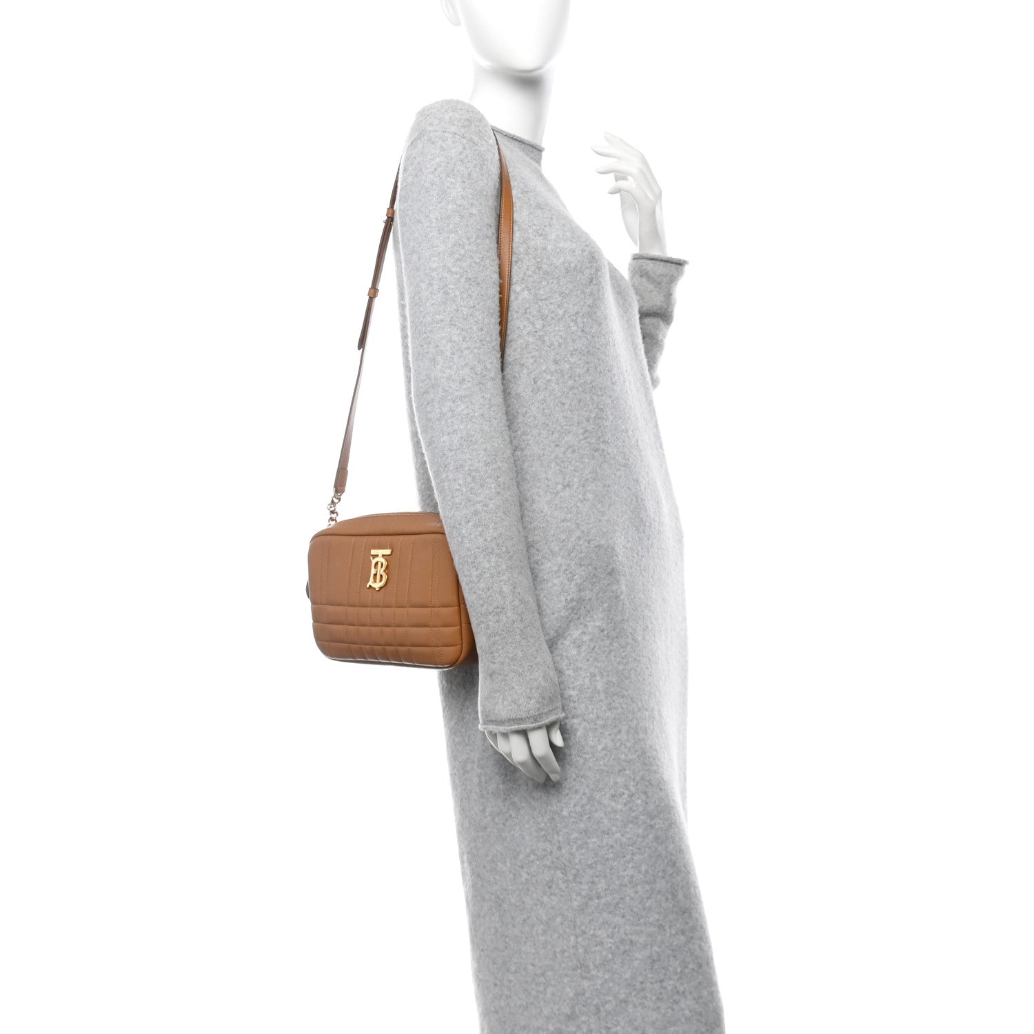 Burberry Lambskin Quilted Small Lola Camera Bag Maple Brown 2 of 10