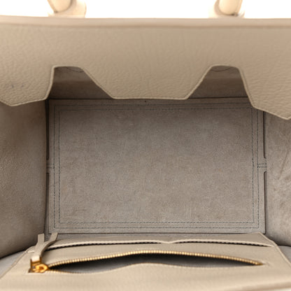 Celine Crisped Calfskin Mini Tie Knot Tote Chalk 5 of 12