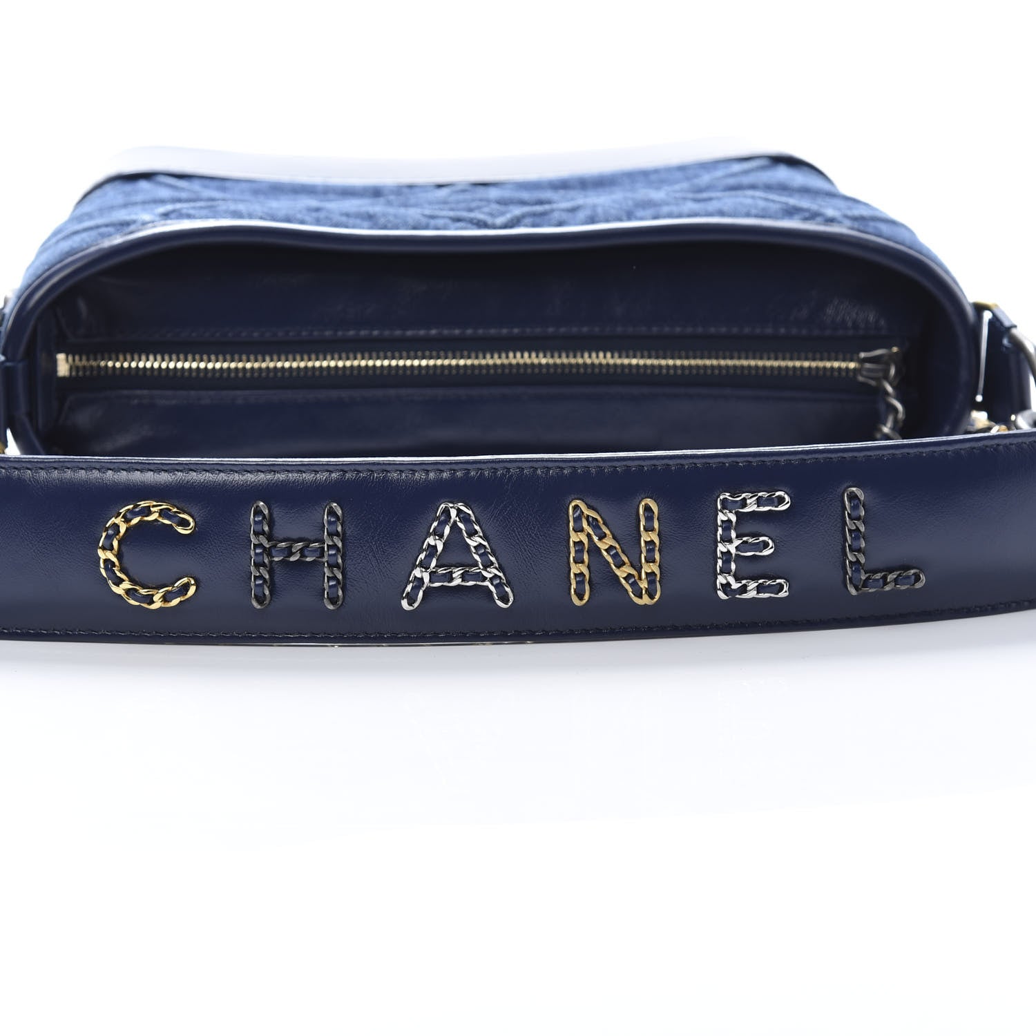 Chanel Denim Calfskin Small Gabrielle Hobo Blue 11 of 12
