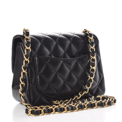 Chanel Lambskin Quilted Mini Square Flap Black 3 of 9