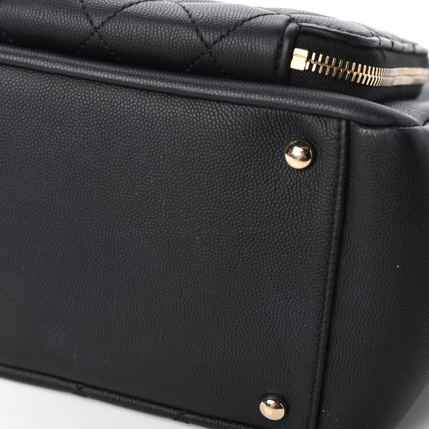 Caviar Quilted Small Business Affinity Shopping Bag Black