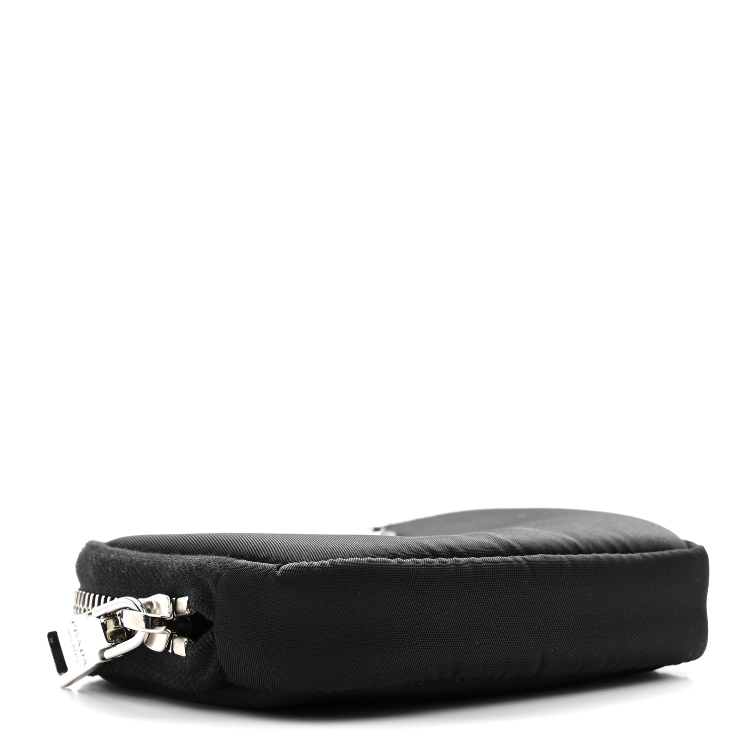 Prada Tessuto Nylon Compact Zip Around Coin Pouch Black 4 of 8