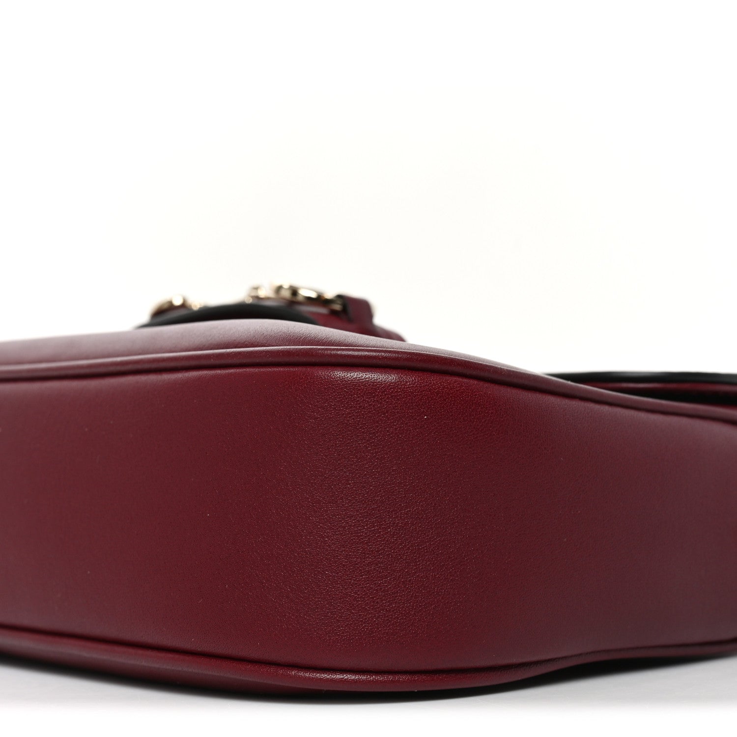 Gucci Arabella Calfskin Horsebit 1955 Soft Small Shoulder Bag Rosso Ancora 9 of 9