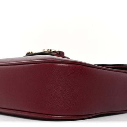 Gucci Arabella Calfskin Horsebit 1955 Soft Small Shoulder Bag Rosso Ancora 9 of 9