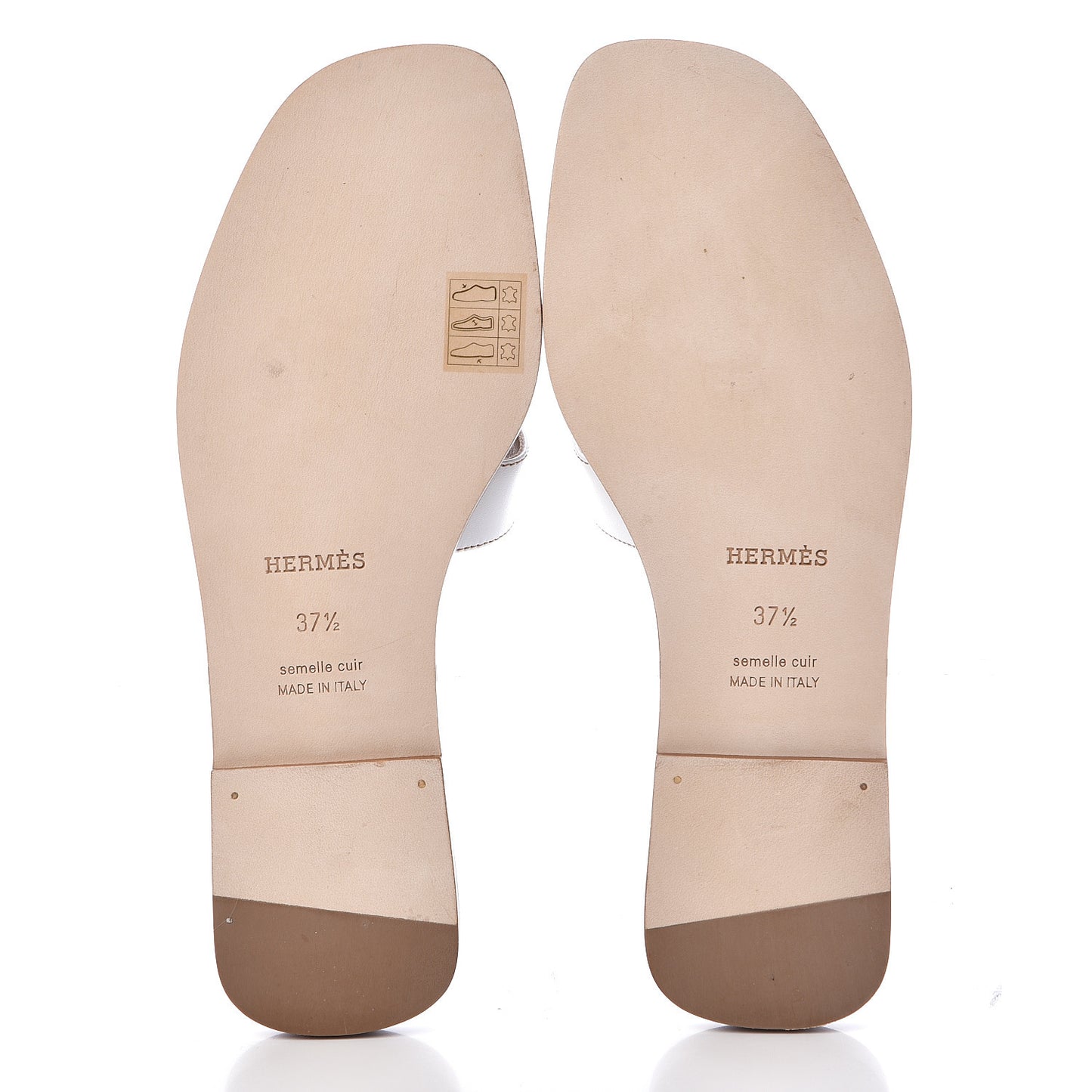 Box Calfskin Oran Sandals 37.5 White