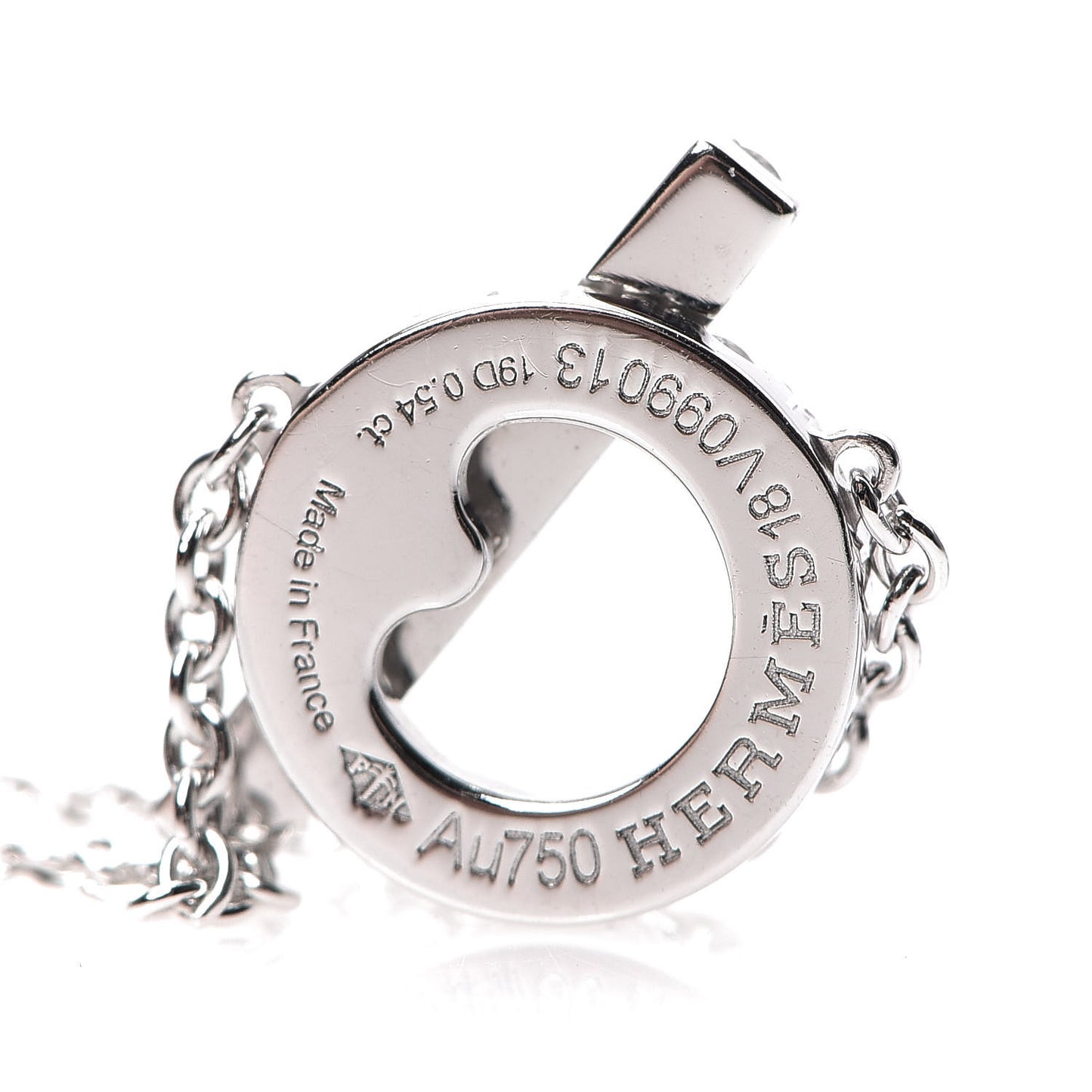 18K White Gold Diamond Finesse Pendant Necklace
