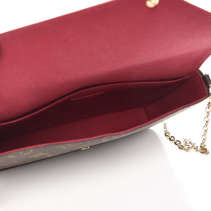 Louis Vuitton Monogram Pochette Felicie Chain Wallet Fuchsia 5 of 8
