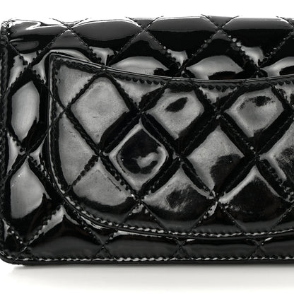 Chanel Patent Calfskin Quilted Yen Wallet Black 11 of 11