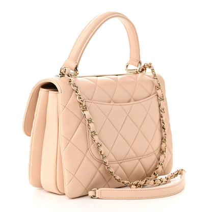 Chanel Lambskin Quilted Small Trendy CC Dual Handle Flap Bag Beige 3 of 11