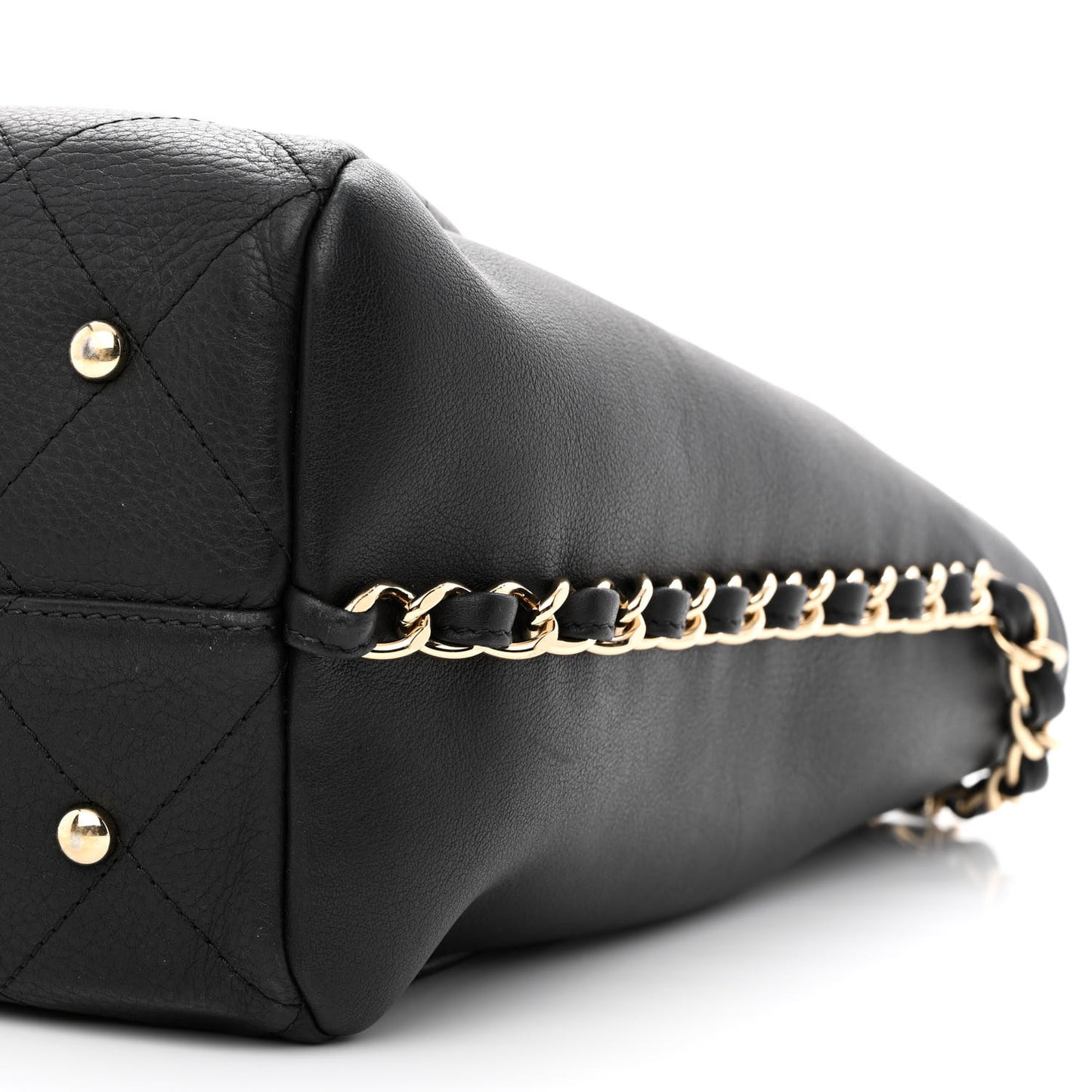 Bullskin Stitched Large Shopping Bag Black
