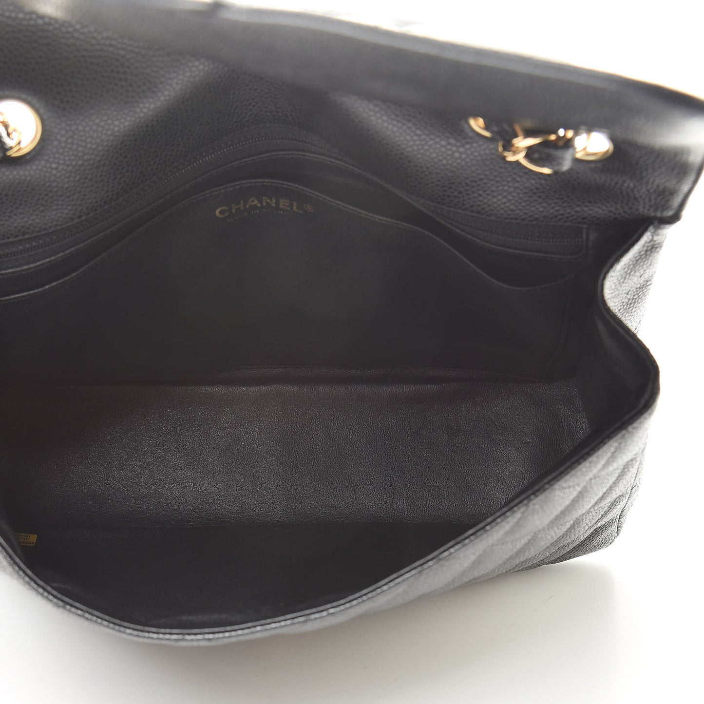 Caviar Quilted Jumbo Single Flap Black