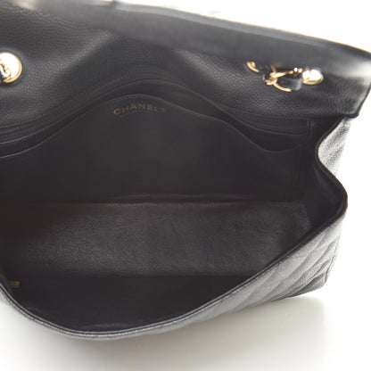 Chanel Caviar Quilted Jumbo Single Flap Black 5 of 10