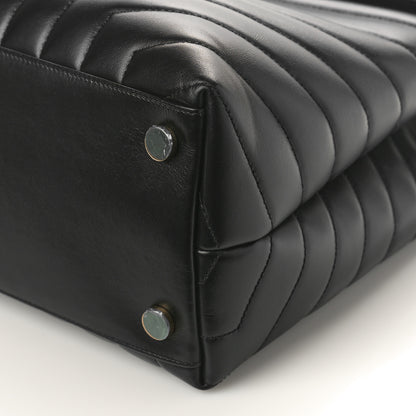 Saint Laurent Calfskin Y Quilted Monogram Large Loulou Chain Satchel Black 8 of 8