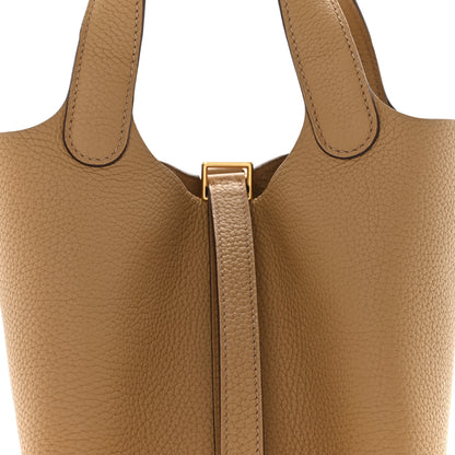Hermes Taurillon Clemence Picotin Lock 18 PM Biscuit 8 of 11
