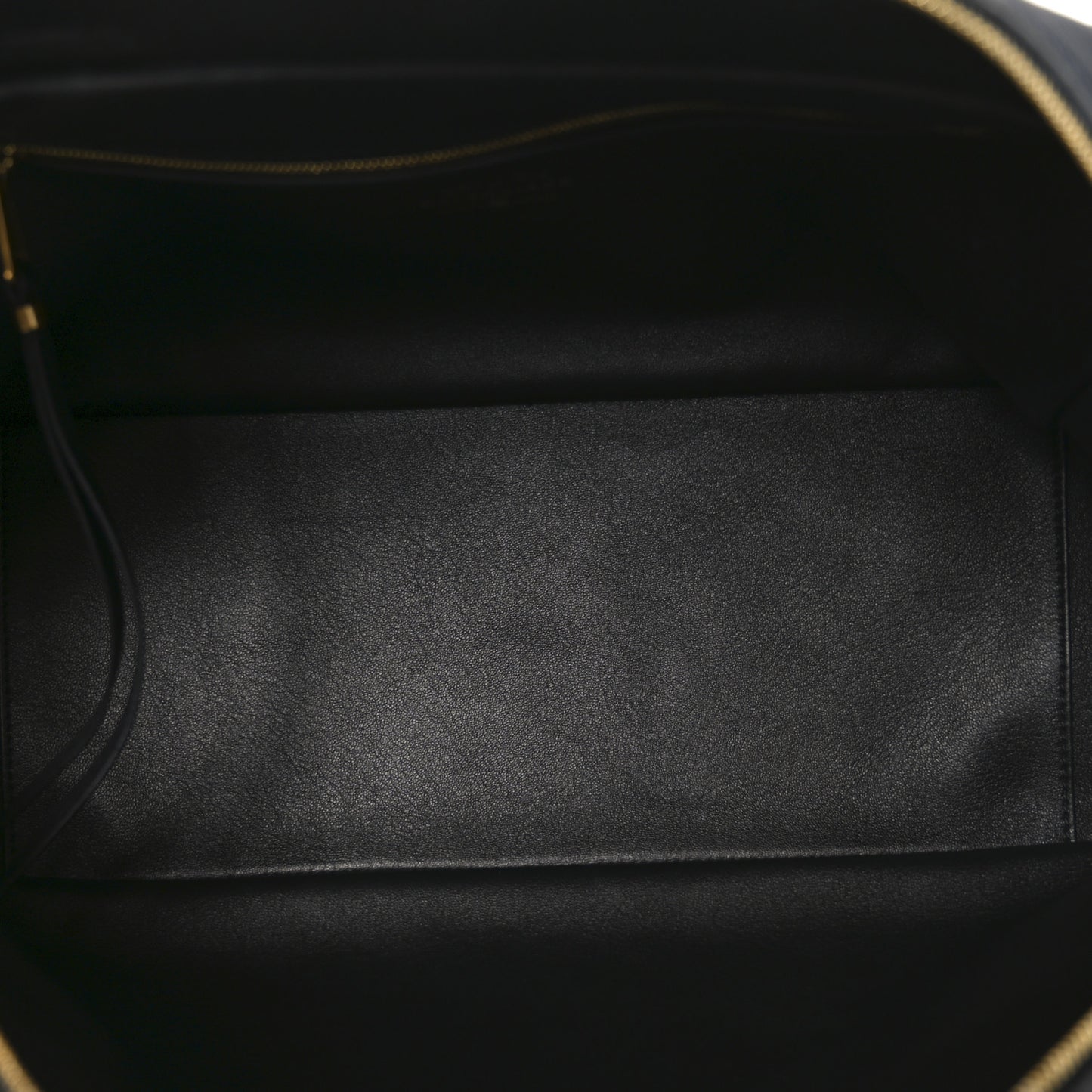 Grained Calfskin Medium Carrie Bowling Bag Black