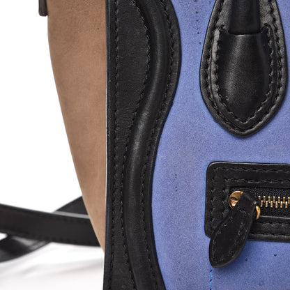 Celine Nubuck Smooth Calfskin Nano Tri-Color Luggage Royal Blue 18 of 18