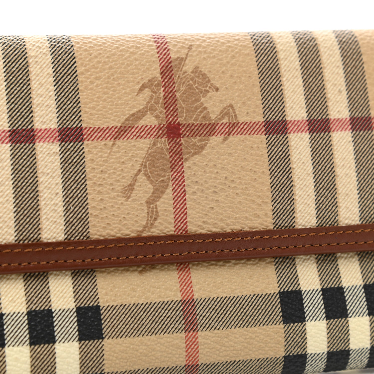 Burberry Haymarket Check Penrose Continental Wallet Tan 9 of 10