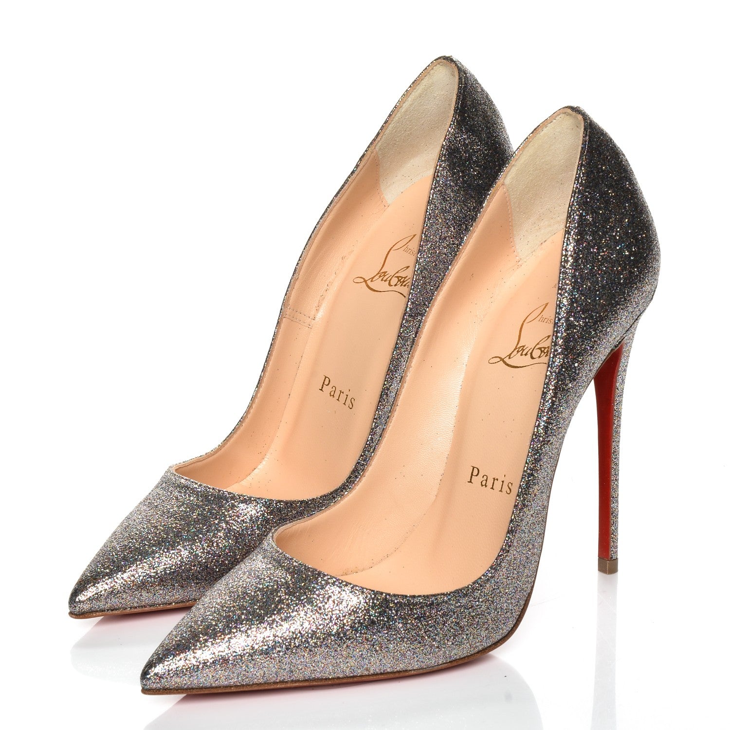 Christian Louboutin Mini Glitter So Kate 120 Pumps 35.5 Grenadine 3 of 7