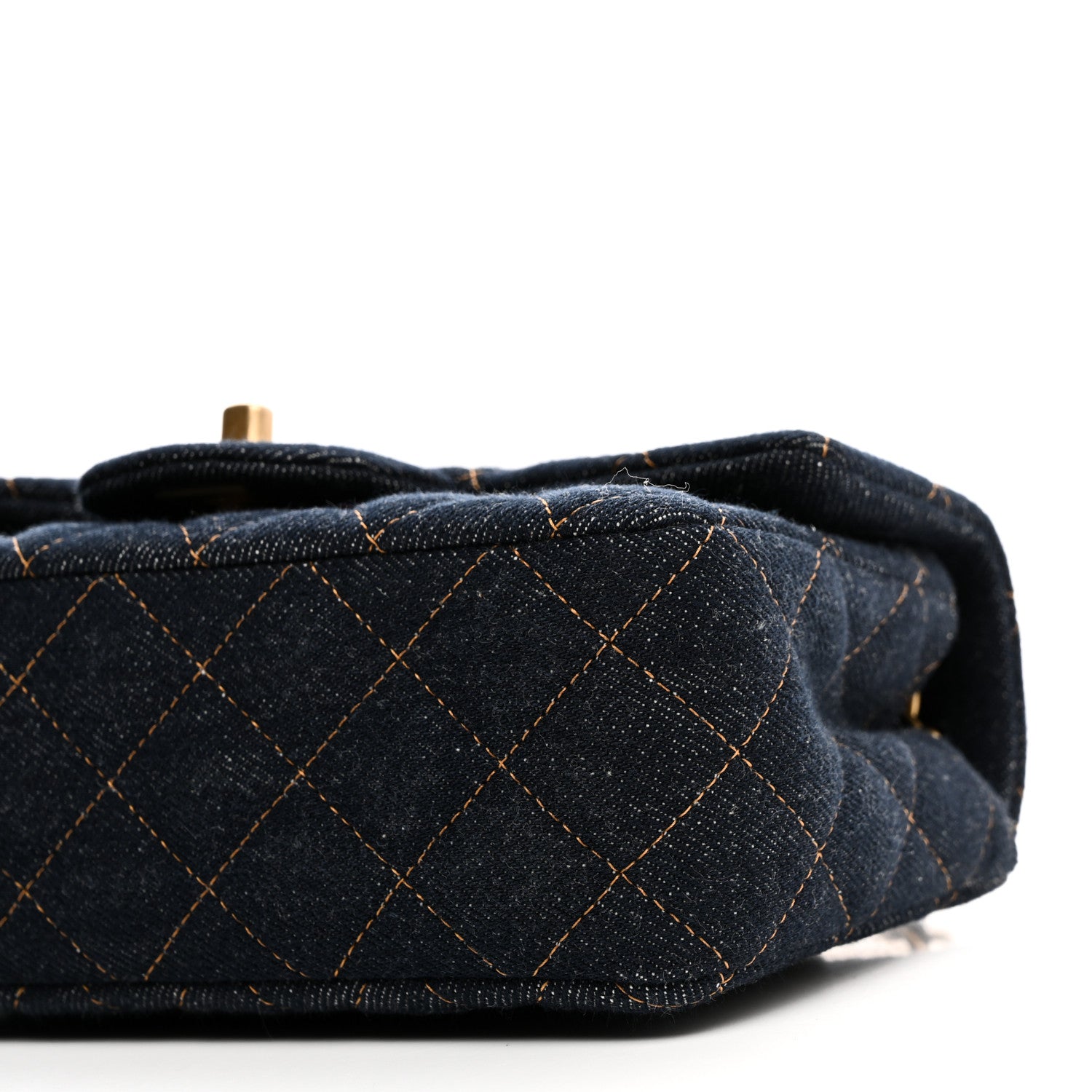 Chanel Denim Quilted Mini Rectangular Flap Dark Blue 10 of 10