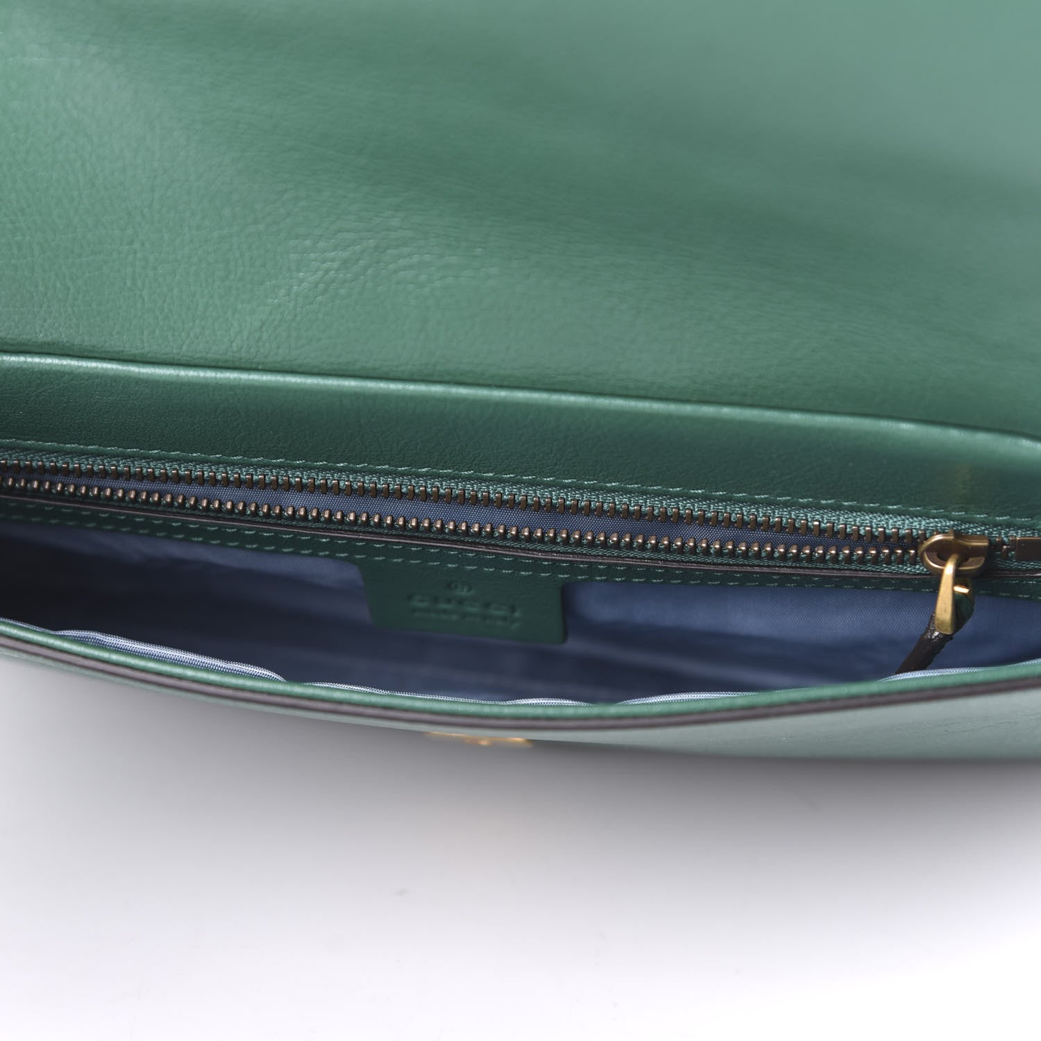 Gucci Calfskin Medium Thiara Double Envelope Shoulder Bag Blue Green 5 of 10