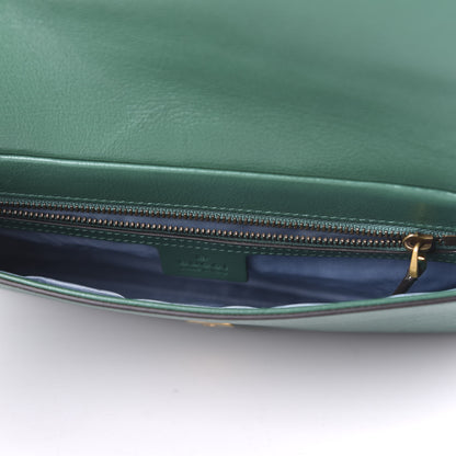 Gucci Calfskin Medium Thiara Double Envelope Shoulder Bag Blue Green 5 of 10