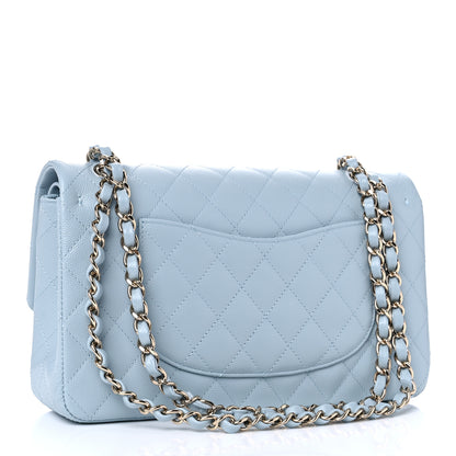 Chanel Caviar Quilted Medium Double Flap Light Blue 3 of 10