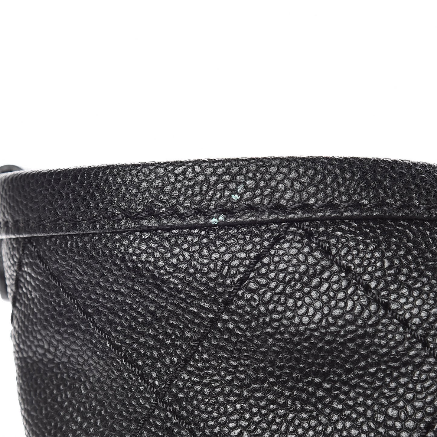Grained Calfskin Quilted Large Daily Tote Black